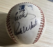 TURK WENDELL RICK WHITE Signed OFFICIAL NATIONAL LEAGUE BALL New York Mets 2000