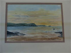 Original Watercolour Painting Sunset Signed Contemporary Painting Framed