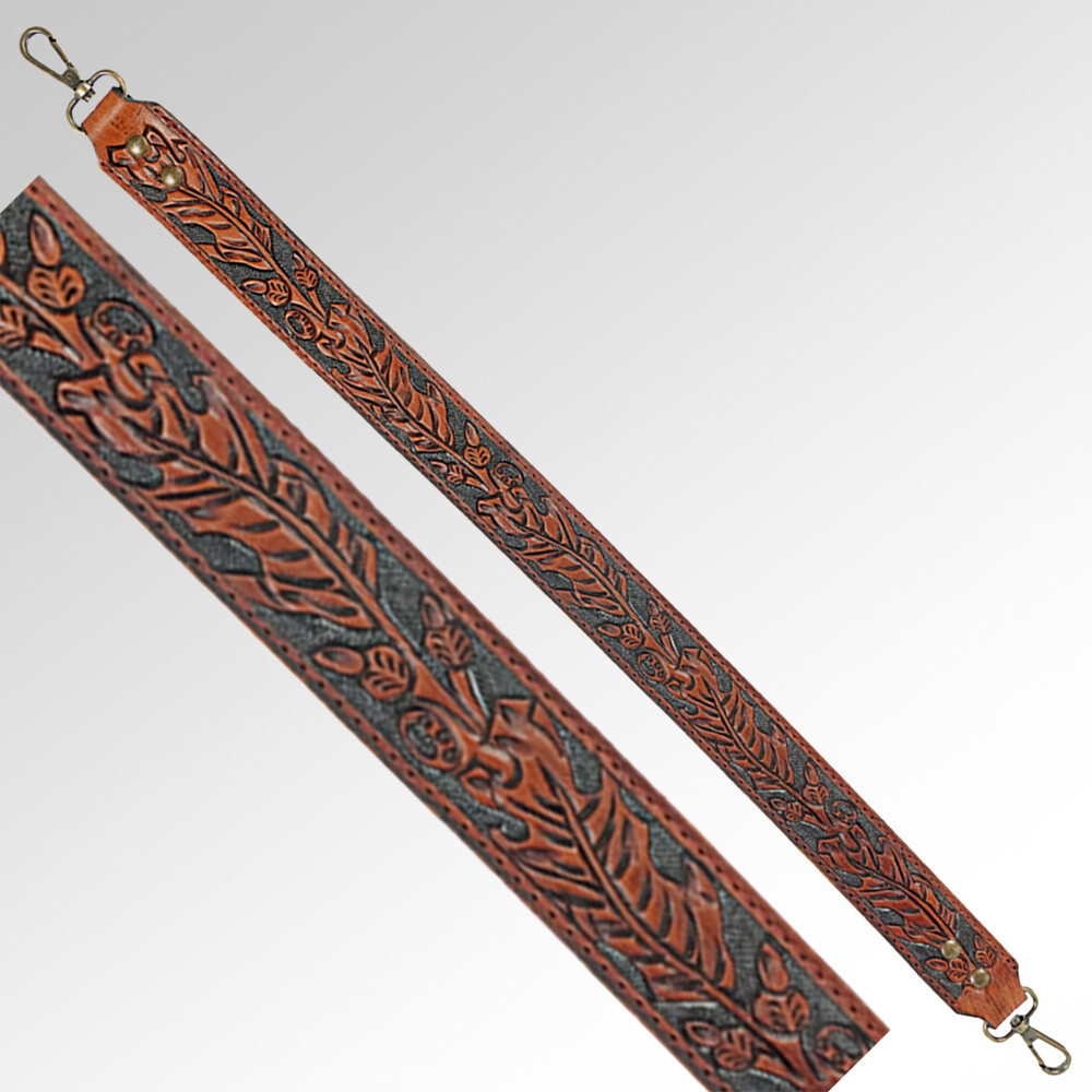 83AD American Darling ADBT109-24 Hand Tooled Genuine Leather Crossbody Handle