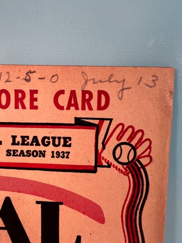 🔥13 July 1937 Brooklyn Dodgers v Braves Baseball Program Scored HIGH GRADE 🔥 - Picture 2 of 10
