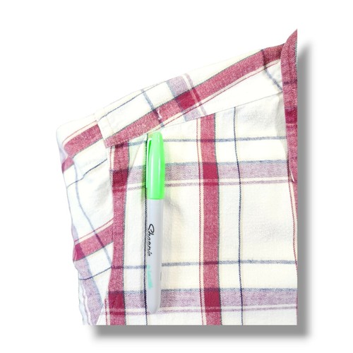 Vintage St Johns Bay USA Made White/Red Brushed Twill Plaid Flannel Men's Med - Picture 13 of 13