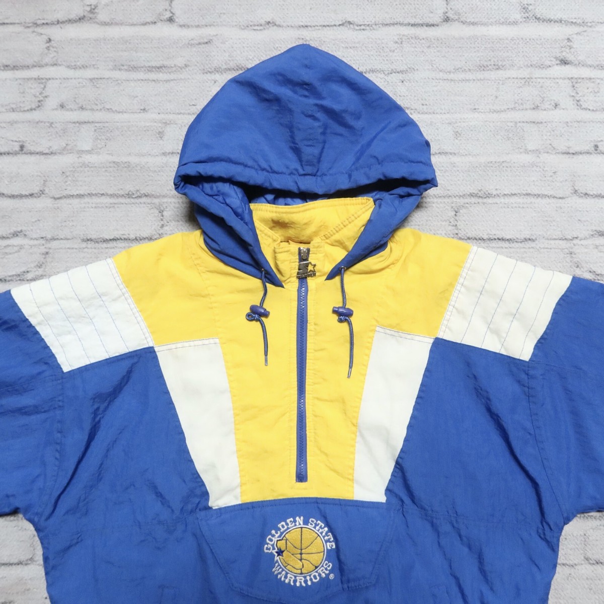 Vintage 90s Golden State Warriors Pullover Parka Jacket by Starter