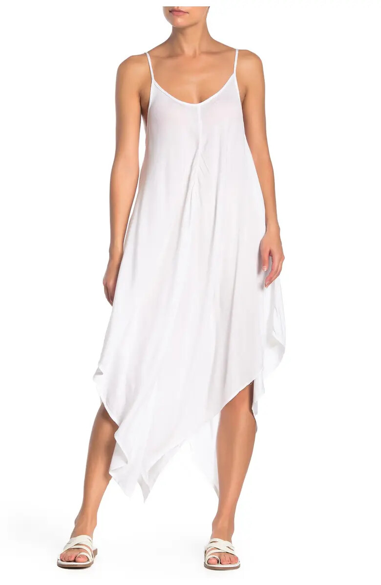 ELAN Spaghetti Strap Midi Slip Dress 