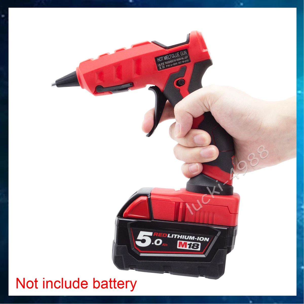 Cordless Hot Glue Gun for Milwaukee 18V Battery Use 11mm Glue Sticks DIY  Electric Heat Repair Tool Christmas Gifts(NO BATTERY) - AliExpress