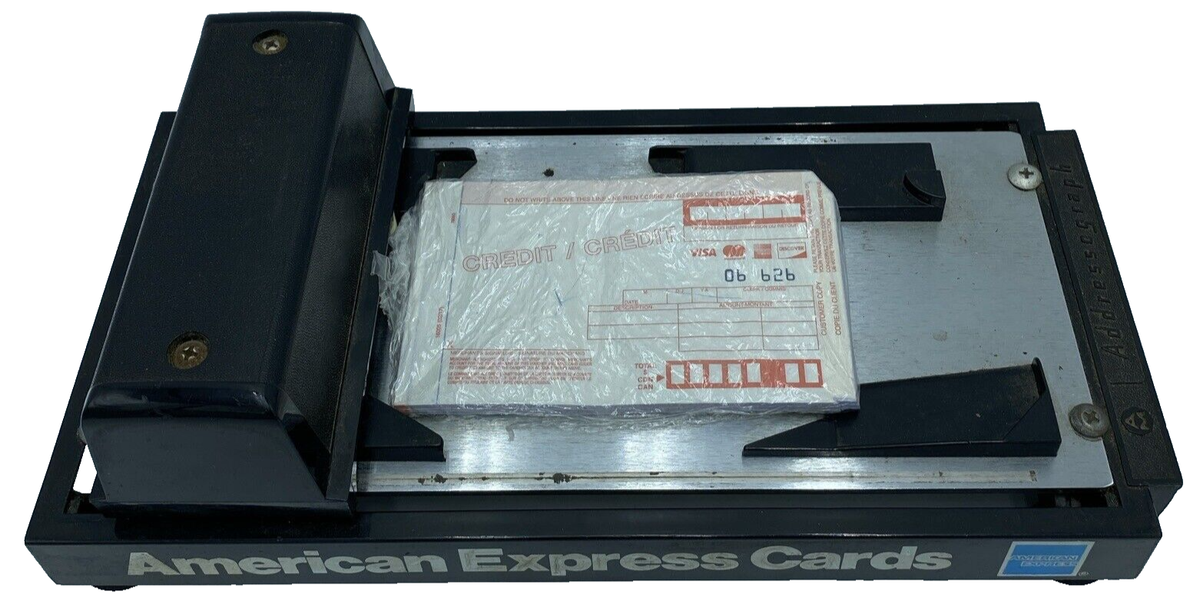 Vintage American Express Credit Card Portable Manual Imprint