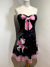 Dolls Kill Hello Kitty Sanrio Mini Dress Size 1X Black Mini Women's Strapless