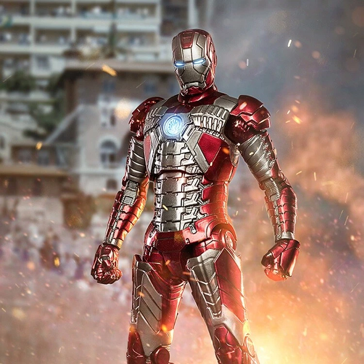 IN STOCK ZD Iron Man Mark V MK5 W Suitcase MOvable Figure Toy Collection 7inches