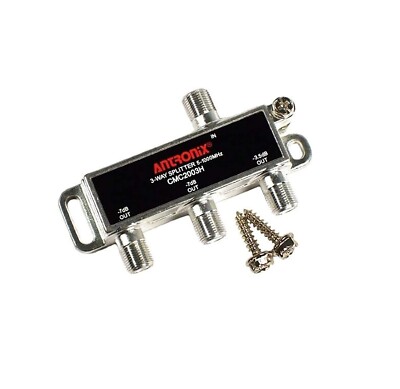 5 pack Antronix 3-Way Coaxial Splitter 5-1002MHz CMC2003H-A Digital Cable TV
