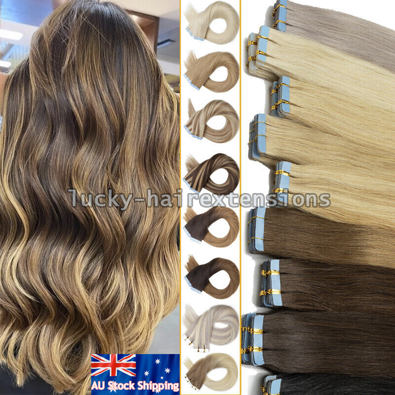 Invisible Tape in Human Hair Extensions Glam Seamless Skin Wefts
