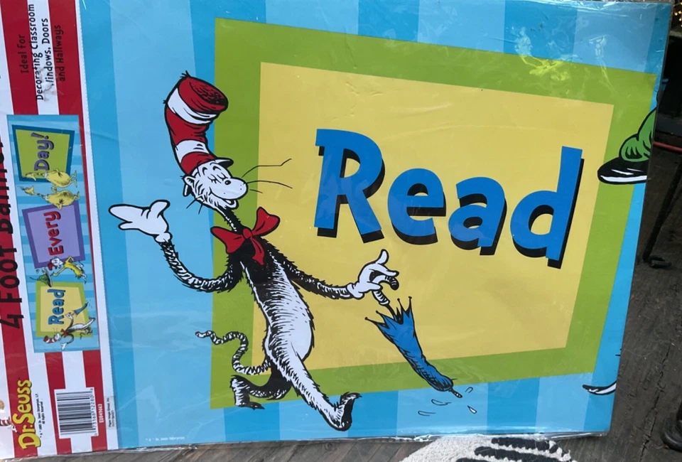 Dr Seuss Classroom Banner Teachers Supply Read Every Day 4ft Banner - Image 4 of 4