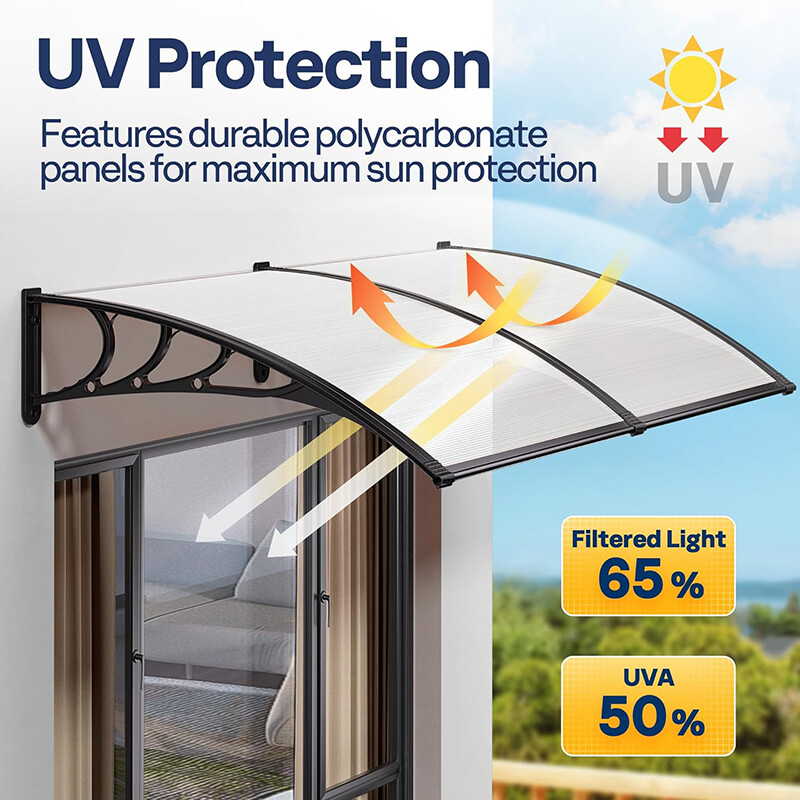 Window Raim Cover Window Door Awning Canopy UV Rain Cover 40