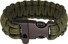 Combat Ready Survival Bracelet 8" Green Paracord Construction Packaged CBR-360