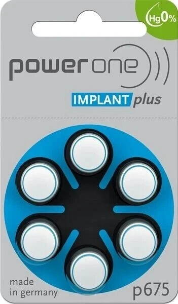 POWER-ONE 18 pile Powerone Implant plus 675 PR44 per impianto cocleare cochlear power one