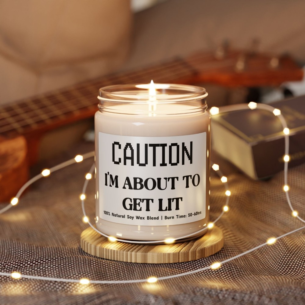 Caution Scented 9oz Soy Wax Candle Natural Blend Perfect Gift for Her