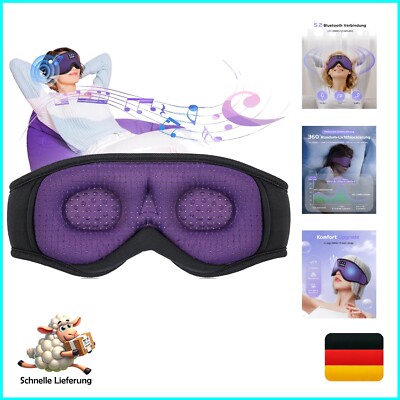 3D Sleep Mask with Headphones Bluetooth Sleeping Mask Side Sleeper Eye Mask S...