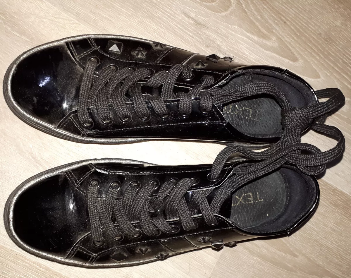 Baskets femme vernies noires Texto 37 eBay