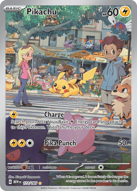 Pokémon TCG Pikachu 173/165 Illustration Rare Scarlet & Violet