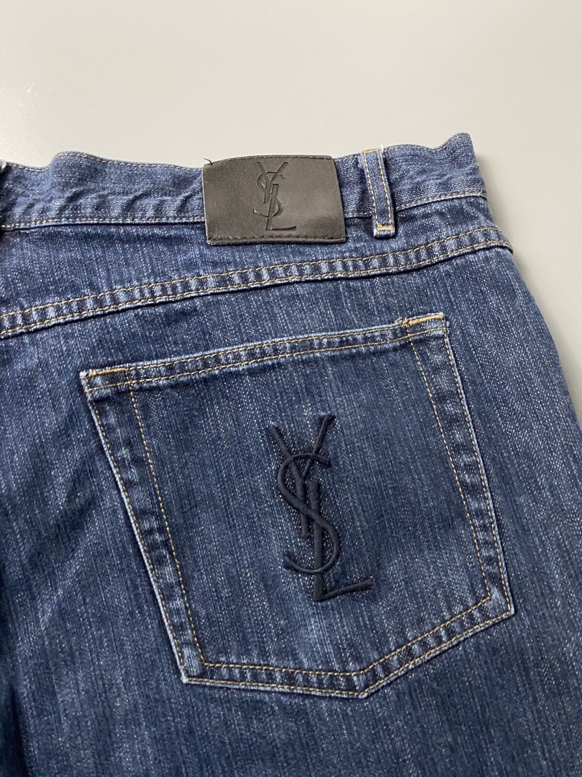 jeans uomo yves saint laurent W40 L32 logo grande