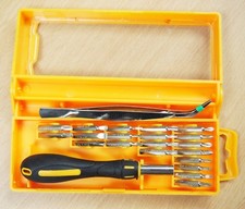 22PC Precision Screwdriver Bits Set Magnetic Holder with Case