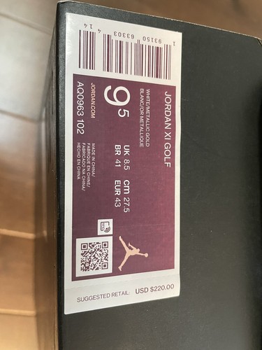 Jordan XI Golf 9.5 White Brand New - Picture 9 of 11