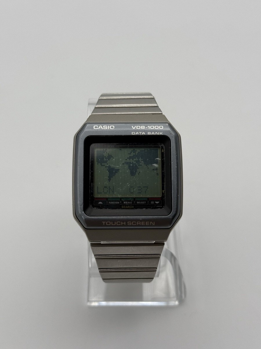 CASIO カシオ データバンク VDB-1000 Vintage 90s Casio VDB-1000 Module Data Bank Touch Screen Watch