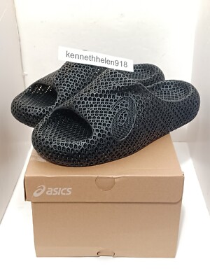 NEW ASICS ACTIBREEZE 3D SANDAL 1013A130-001 BLACK MENS SIZE L (9.5