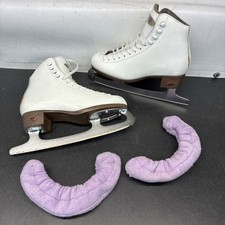 Riedell 117 Size 5.5 JR 9 2/3 Steel Ice Figure Skates Never Sharpened