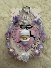 Handmade Bag/Phone Charm with Colorful Beads and authentic figure