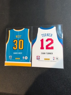 2010-11 Panini Threads Team Threads Davis West #34 & Evan Turner #18 Die Cut