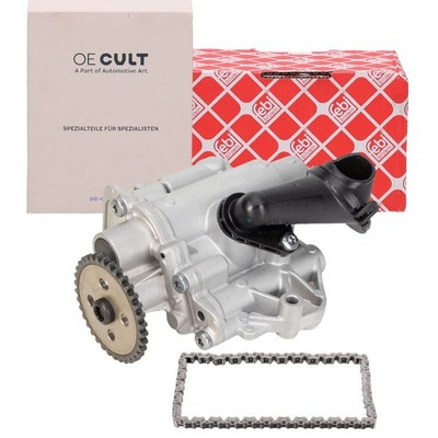 OE-Cult Ölpumpe + febi Antriebskette für VW GOLF 7 PASSAT B8 POLO 5 1.4 TSI/GTE