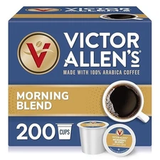 Victor Allen's Coffee Morning Blend, Light Roast, 200 Count, Single Serve Coffee