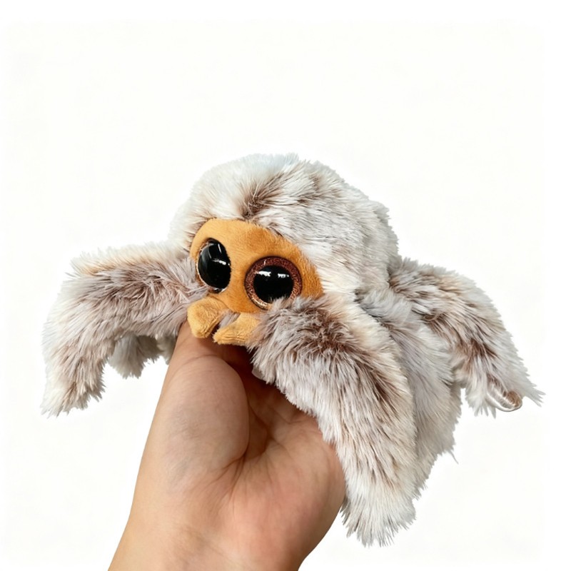 Mini Jumping Spider Plush Toy Cute Realistic Spider Stuffed Animal For Kids Gift