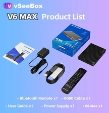 vSeeBox V6 Max 2026 Upgraded - 64GB 4K HDR Voice Control TV Box