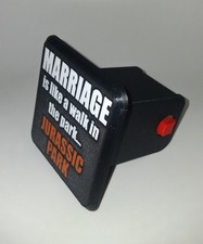 Funny Marriage Trailer Hitch Cover. See Pics. Self-locking. Needs No Pin.