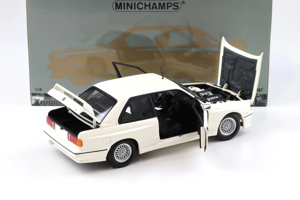 1:18 Minichamps BMW M3 E30 Street Coupe 1987 Bianco - Immagine 4 di 4