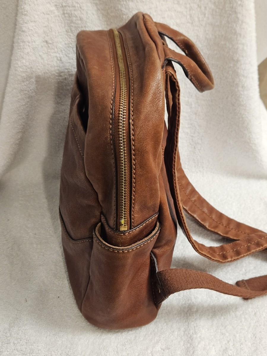 Frye Melissa Cognac Backpack crafted from antiqued pull-up Italian leather Frye | Bags | Nwt Frye Melissa Leather Large Backpack  main image 3