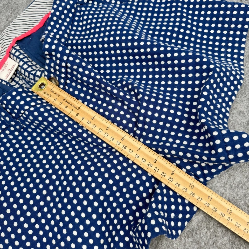 Pantalones cortos Merona para mujer azul marino y blanco a lunares talla 18 mezcla de algodón Foto 4 de 4