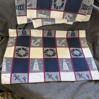 Xmas gift! Nautical Set Of 4 Seaside placements Anchor Boat Lighthouse Woven — photo 8