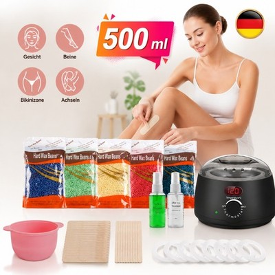 Wachsgerät Set Waxing Körper Haarentfernung Heißwachs mit 500g Wachs Bohnen DHL