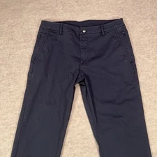 Bird Dogs Boom For Your Boomstick Pants Mens 34x32 Blue Chino Lined Fits *31x32*