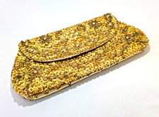 Vintage Hand Sequined and Beaded Clutch