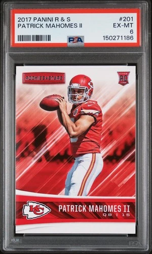 2017 PANINI ROOKIES & STARS #201 PATRICK MAHOMES II ROOKIE RC PSA 6