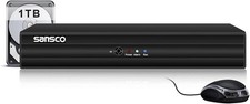 SANSCO 8 Channel 5MP Lite HD DVR Recorder with 1TB Hard Drive for CCTV Security