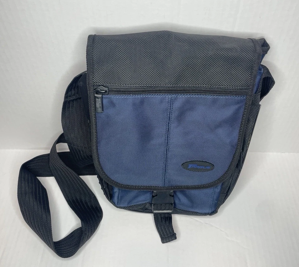 Bolso de Hombro Targus Pequeño Camera Tech Azul Negro Correa Ajustable Bolsillos Acolchados Foto 4 de 4