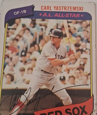 Topps 1980 Carl Yastrzemski Boston Red Sox #720 A.L. All-Star Autographed