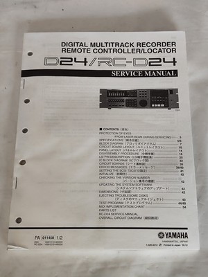 Yamaha Digital Multirack Recorder Remote Controller... D24/RC-024 Service Manual