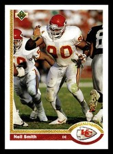 Neil Smith 1991 Upper Deck #163 Kansas City Chiefs FOOTBALL *081