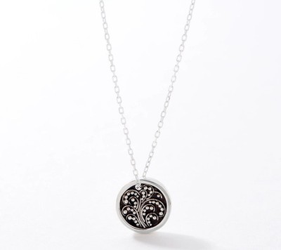 Lois Hill Sterling Silver Tiny Circle Treasures Motif Necklace, 18''