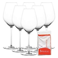 Spiegelau Hi-Lite Universalglas 510 Ml 6Er Set + Poliertuch Aus Kristallglas