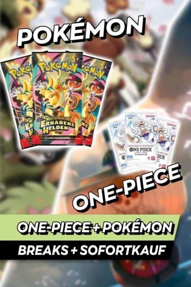 🔥🚨XXL One Piece + Pokémon - Breaks & Sofortkauf🚨🔥